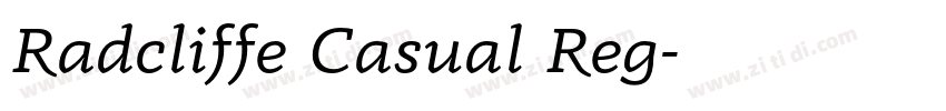 Radcliffe Casual Reg字体转换 Radcliffe Casual Reg字体转换